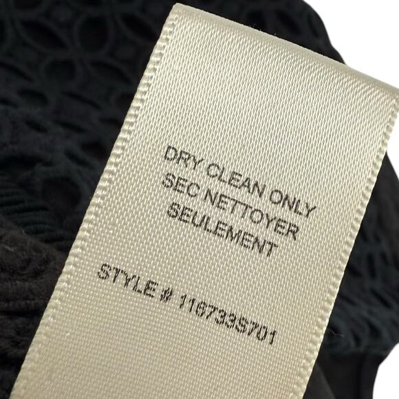 Rebecca Taylor Black Guipure Lace Pencil Skirt, Mid Length, Size 8 - Picture 7 of 7